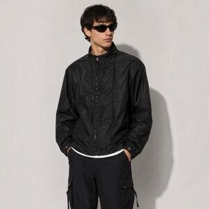 Joe Rocket Black Motorcycle Riding Jacket Tall Large Windbreaker